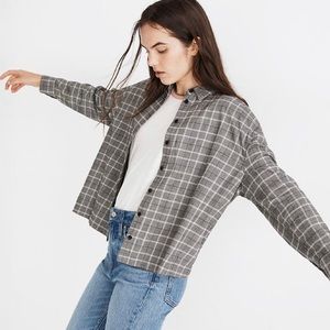 Madewell Plaid Button Up Top